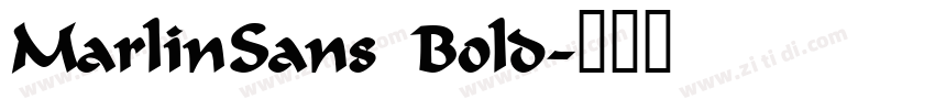 MarlinSans Bold字体转换